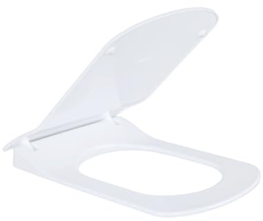 Creavit WC Sitz Duroplast Oval 36,8 x 44,8 x 2 cm, Weiß Glänzend | Softclose Absenkautomatik, Quick Release Funktion, einfache Reinigung, Standardbefestigung