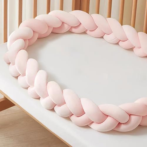 GYCS Geflochtenes Seitenschläferkissen, Superweich Knotenkissen,Geflochtene Bettschlange Bettumrandung Für Beistellbett,Nestchen Babybett Umrandung,Braided Pillow,A03,100CM