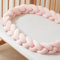 GYCS Geflochtenes Seitenschläferkissen, Superweich Knotenkissen,Geflochtene Bettschlange Bettumrandung Für Beistellbett,Nestchen Babybett Umrandung,Braided Pillow,A03,100CM