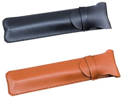 2 Stück Etui Stifte,Stifteetui,Federmäppchen leder,Stifthalter für Bleistift,Ledermäppchen,Stifttasche,Schwarz und Braun handgefertigtes Stiftetui,Schutzhülle,für Bleistifte,Stifte,Kugelschreiber