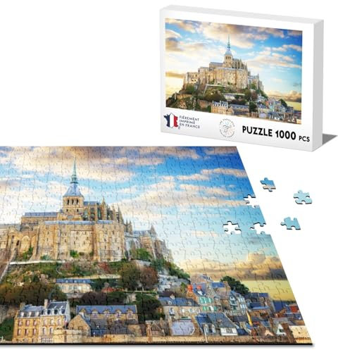 Klassische Puzzle 1000 Teile Mont Saint Michel Frankreich Kathedrale Dekoration Island