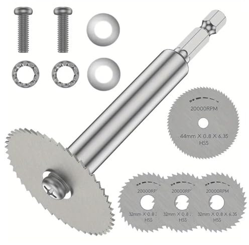 Hex Shank Inside Pipe Cutter Set for PVC, Plastic & Plumbing Pipes, Includes 32mm (3pcs) & 44mm (1pc) Saw Blades, Internal Cutter for Hand Drills, Pipe Cutting Tool for Plumbing and DIY Projects