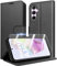 New&Teck Coque pour Samsung Galaxy A36 5G, [Fermeture Magnetique à Rabat], [Housse Portefeuille en Cuir], [Multifonctionnel] + 1x [Verre Trempé de Protection] (Noir)