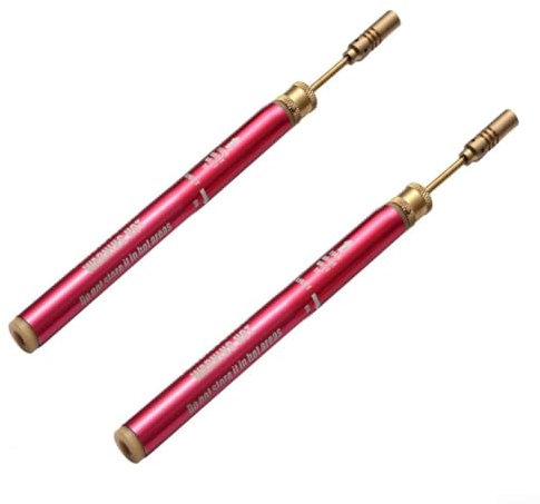 Rosafarbener Butangas-Bleistift, Airbrush-Lötkolben, nachfüllbar und einfach zu bedienen, geeignet für Schmuckreparatur (2 Stück)