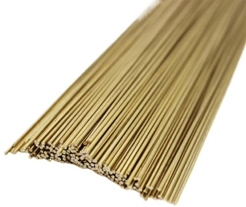 Leluo 10 stücke Messing Schweißen Stange Draht Stick 250mm Länge Draht Elektrode Löten Stange for Hartlöten Löten Reparatur Werkzeug Zähigkeit(1.6x250mm)