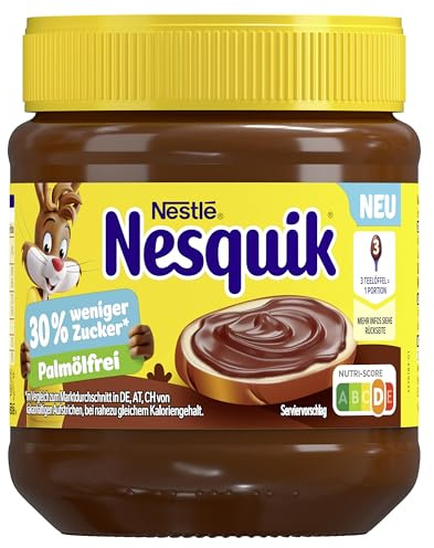 NESQUIK Brotaufstrich, 1er Pack (1 x 280g) | Leckerer Kakao Brotaufstrich, 30% weniger Zucker & Palmölfrei, cremiger Genuss für die ganze Familie