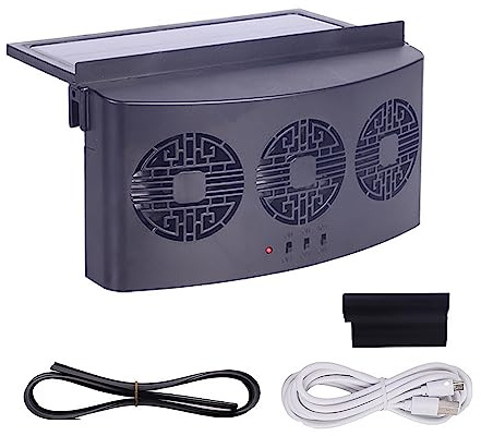Kingke Car Window Solar Ventilator USB Charging Solar Powered Fan Cooler Exhaust Auto Air Vent Cooling Window Exhaust