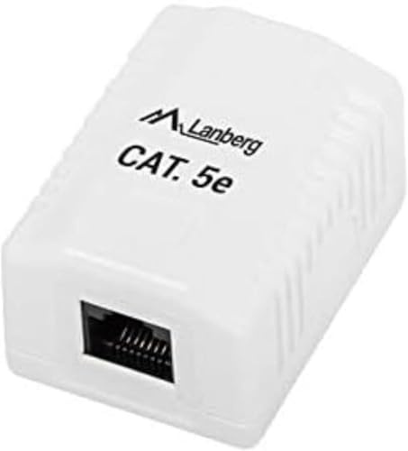 Lanberg OU5-0001-W - Surface Rosette Cat.5e UTP 1 x RJ45 Socket White