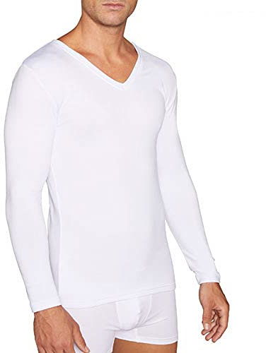 YSABEL MORA - Camiseta Interior Térmica Cuello Pico Manga Larga - Ropa Interior Hombre - Retención de Calor, Transpirable, Ajuste Cómodo, Ideal para Climas Fríos, Tecnología Avanzada