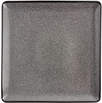 Olympia Mineral Porcelain Square Plates 265mm Grey, Pack of 4 | Furnace-reacted glaze creates unique finishes, whilst straight edges elevate commercial food presentation.