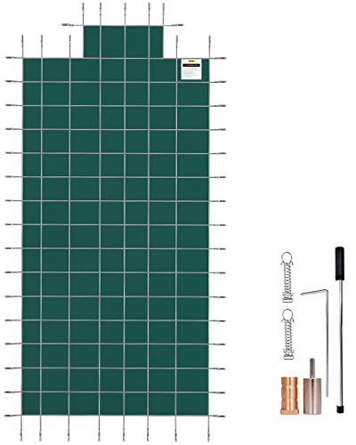 VEVOR Pool Abdeckplane 6,7 x 12,8 m Polypropylen Winterabdeckplane Passend für 6,1 x 12,2 m Poolgröße Poolplane poolabdeckung Winterabdeckung Poolüberdachung