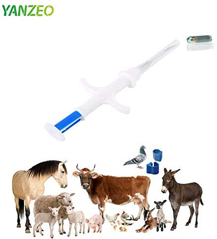 10pcs 2.12 x 12 mm Hundemarke mit Mikrochip 134,2 kHZ FDX-B ISO 11784/11785 für Haustiere, Katzen, RFID-Glas, Transponder, Implantat-Set für Haustiere, Hunde, Katzen, Schweinchen
