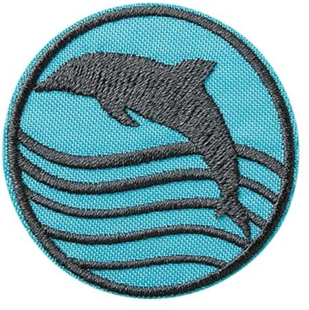 Mono Quick RECYCLPATCH Applikationen, Bügelbild, Iron on Patch, aus recycelten PET Flaschen - THINK GREEN (14124 - Delfin)