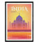Nacnic Blade Indien. Vintage-Stil. Plakat des Taj Mahal in Farben. Ad Indien Größe A3