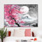 Retro Dekoration Leinwand Wandkunst Bild Kirschblütenbaum Kirschblüte Japanische Malerei Wohnzimmer Küche Poster-40x60cm Rahmenlos