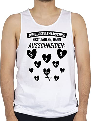 Shirtracer Tank Top Männer - JGA Junggesellenabschied - Team Bräutigam - Letztes Auswärtsspiel Vintage schwarz - XL - Weiß - Herren polterer jungengesellabschied Mann Abschied sprüche polterleiberl