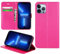 DN-Technology for iPhone 13 Pro Case Flip Leather Wallet Book Stand Folio Card Holder Phone Cover iPhone 13 Pro 6.1'' (PINK)
