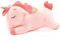 SNOWOLF Einhorn Stofftier Spielzeug Liegen Niedliches weiches Einhorn Plüsch Umarmungskissen mit Regenbogenflügeln Kawaii Spielzeug für Kinder Mädchen (Rosa, 30 cm)