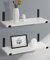 Afuly Wandregal Weiß Holz Schwarz Metall Regal Wand Hängeregal Badezimmer Kinderzimmer Küche Wohnzimmer Modern Deko 2er Set