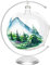 KIAPPO Hängende Laterne Glas mundgeblasen Buntglas-Effekt Tischlaterne Wohnzimmer Deko Tischdeko Tischdekoration Weihnachtsdekoration Kerzen Ständer für Weihnachts Windlicht Lampe Berge