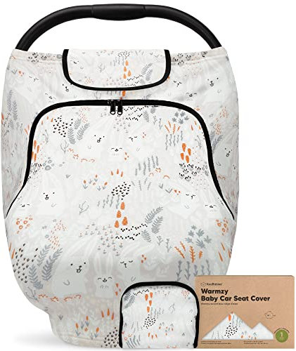 Autositzbezug für Babys - Baby Sitzbezüge für Frühling, Herbst, Winter - Universelle Stretch Fit Babyschale für Babys, Jungen, Mädchen, Stillbezug, Weiches & Atmungsaktiv Babysitzbezug (Fable)