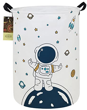 Hunrung - Grande cesta portabiancheria, leggera in tela, organizer per giocattoli, vestiti sporchi, pieghevole, impermeabile per dormitori, cameretta dei bambini, bagno