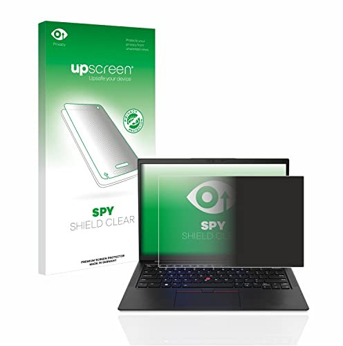 upscreen Anti-Spy Blickschutzfolie für Lenovo ThinkPad X1 Carbon Non-Touch 14 (10. Gen.) Made in Germany, Privacy Folie [Blaulichtfilter]