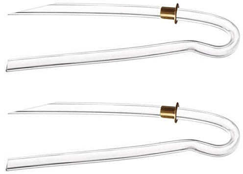 BOBOZHONG Hearing Aid Tubes,2PCS Preformed BTE Earmold Tubing 3.6 x 2 mm Hearing Aid Replacement Tube with Metal Lock Hearing Amplifiers Ear Tubes with Most Hearing Aid Brands