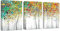 3 Pièces Arbre coloré Tableau Décoration Murale Salon arbre de vie Peintures affiche Impression sur Toile Image sur Toile Peintures sur Toile Décoration Murale pour Chambre Maison Bain 40x60cmx3pcs