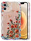 EYZUTAK Case for iPhone 11, Colorful Retro Oil Painting Rose Flower Laser Beam Glossy Pattern Cute Curly Waves Border Phone Cover Stylish Durable Soft TPU Protective Case for Girls Women - Beige