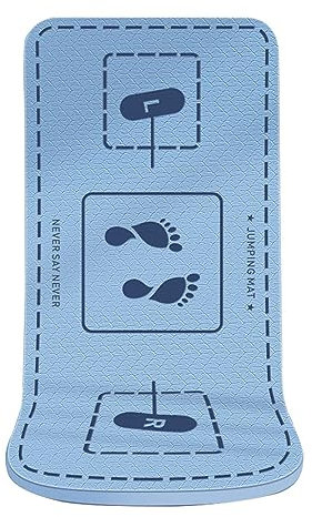 Tappetino con Corda per Saltare Grande Antiscivolo Tappetino per Attrezzi da Palestra Assorbente Agli Urti Tappetino per Saltare Gli Esercizi per Saltare la Corda, Yoga ( Color : Blue , Size : 135*90c
