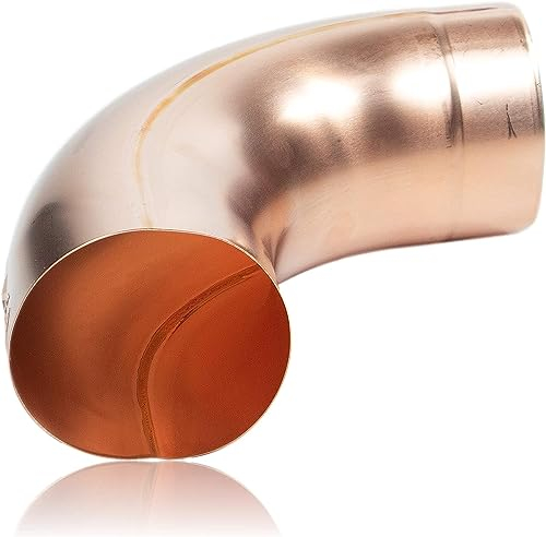 Kupfer Ablaufrohrbogen für Fallrohre 80mm 85° Grad Kupfer Regenrohrbogen mit Einsteckfase