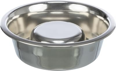 Trixie Feeding Bowl Dog Slow Feeding Stainless Steel