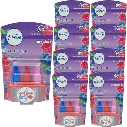 Febreze 3Volution Nordamerika Wildbeere Nachfüllflakon 9 x 20ml - bis zu 90 Tage - Bekämpft Gerüche und erfrischt - Limited Edition