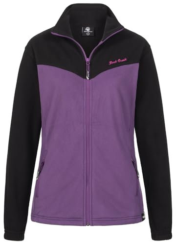 Rock Creek Damen Fleecejacke warm Übergangsjacke Windbreaker Fleece Jacken Outdoorjacke Stehkragen Damenjacke Teddyfleece Sweatjacke Pullover D-501 Violett M