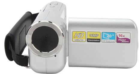 Elprico Videocamera Videocamera,HD 16MP Videocamere Digitali per Vlogging,Videocamera per Bambini,Schermo TFT da 2 Pollici 18X Zoom Videocamere per Bambini,Adolescenti,Studenti,(Elpricobhg6tf2r8o-11)