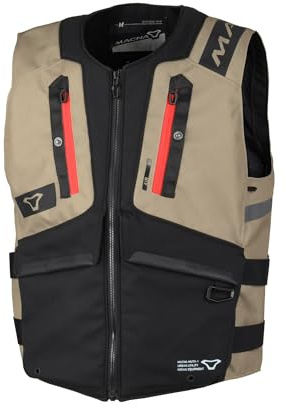 Macna MUTV-1 Motorrad Weste, sand/schwarz, 2XL/3XL