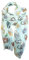 J26 Verlauf Farbverlauf Seide Tuch XL Schal Silk Seidenschal Seindentuch Regenbogen Rainbow Halstuch Sommer Hochwertig Leicht (Grün)