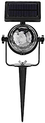 Lampada per Proiettore con Faretto a LED Rotante, Ad Energia Solare, a Tenuta Stagna, Ideale per Feste di Natale