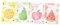 CAXUSD Obst Memo Pad Set 4 Bücher Kawaii Notizblöcke Memo Notebook für Chef Studenten glattes Schreiben