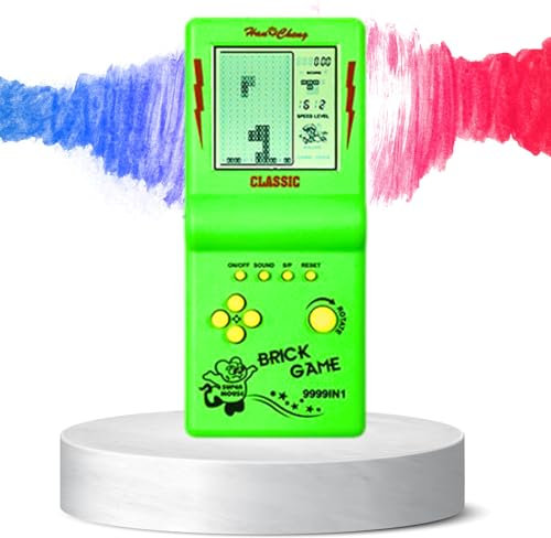 Nueva consola de juegos retro portátil – 23 juegos integrados: ladrillo, serpiente, rompecabezas y más – Mini consola de juegos, regalo infantil, juguete clásico, consola de bolsillo, dificultad