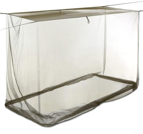 Double moustiquaire noire à baldaquin pour lit à baldaquin, décoration de princesse, grande moustiquaire carrée pour chambre à coucher intérieure et camping (200 x 90 x 180 cm)