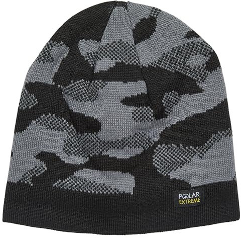Polar Extreme Herren Wintermütze mit Sherpa-Futter – warm, langlebig, Einheitsgröße, Schwarz Camo