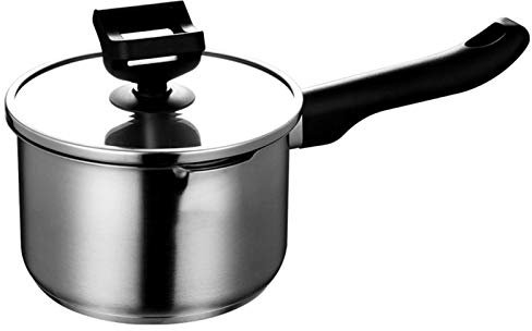 SBCGFY Saucepan with Lid, Saucepan,Mini Soup Pot Cookware, Milk Pan,Cooking pots,Milk Pan Cooking Pot Milk Pan Saucepan Stainless Steel Butter Warmer Pan with Dual Pour Spouts