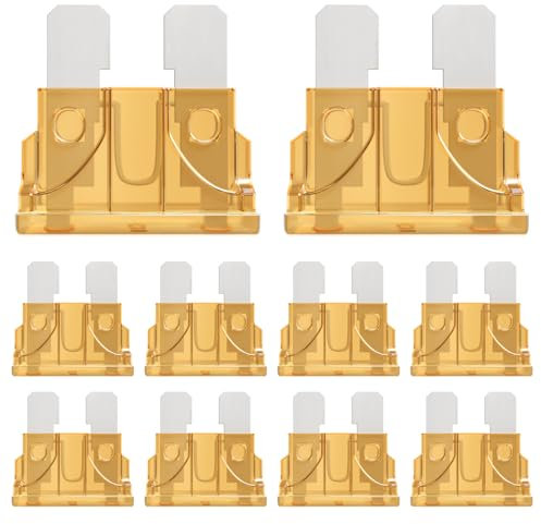ALLECIN 50 Stück 5A Standard KFZ Sicherungen 5Ampere Autosicherungen Standard 5Amp Flachsicherungen Stecksicherungen Auto Sicherung für Wohnmobil LKW PKW