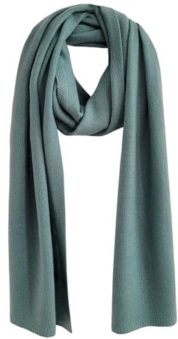 Bovari 100% Kaschmir Schal - Damen und Herren - Strick-Schal in Premium Qualität - kuschelweich und warm (Mint/mintgrün)