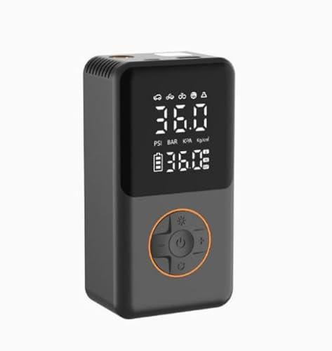 FAOKZE Compresor Aire Portatil,150PSI Compresor Aire Coche,4000mAh Mini Bomba de Aire Bicicleta Electrica con Manómetro Digital y Linterna LED,Hinchador Electrico para El Coche,Moto,Bicicleta,Balones