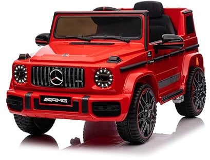 LEADZM Kinder Elektroauto Mercedes G63,12V 7ah, Fernbedienung, Kinderauto Kinderfahrzeug (Rot)