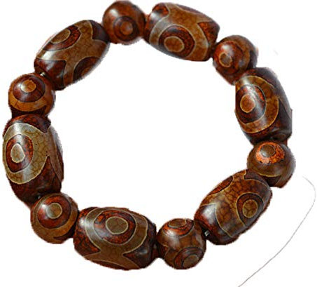 BXGGXBYSW Dreiäugiges dZi-Achat-Armband
