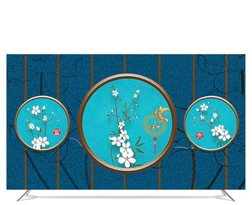 HAGJII Décoratif Intérieur Tv Housse Anti-Poussière Universel Couverture De Télévision Protection Pour 19-80 Pouces Antidérapant Led Lcd De 19 à 80 Pouces, Housse De Télévision(42/43 inch (98*65cm),Ro